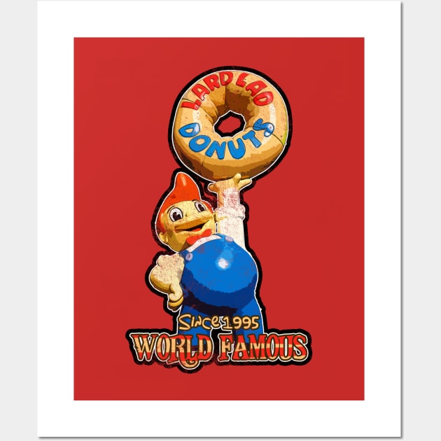 Lard Lad Donuts, distressed Wall Art by hauntedjack